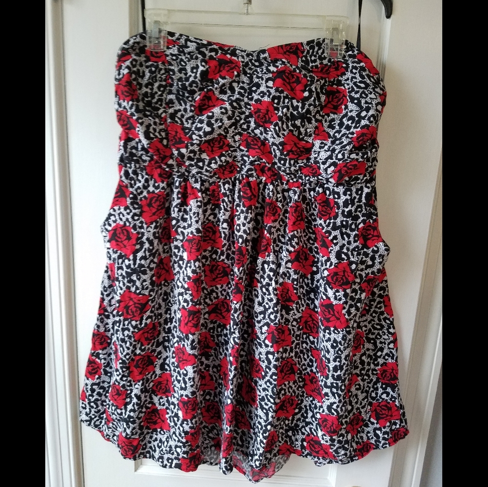 Leopard Rose Print Dress